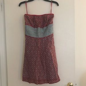 Free People embroidered strapless dress